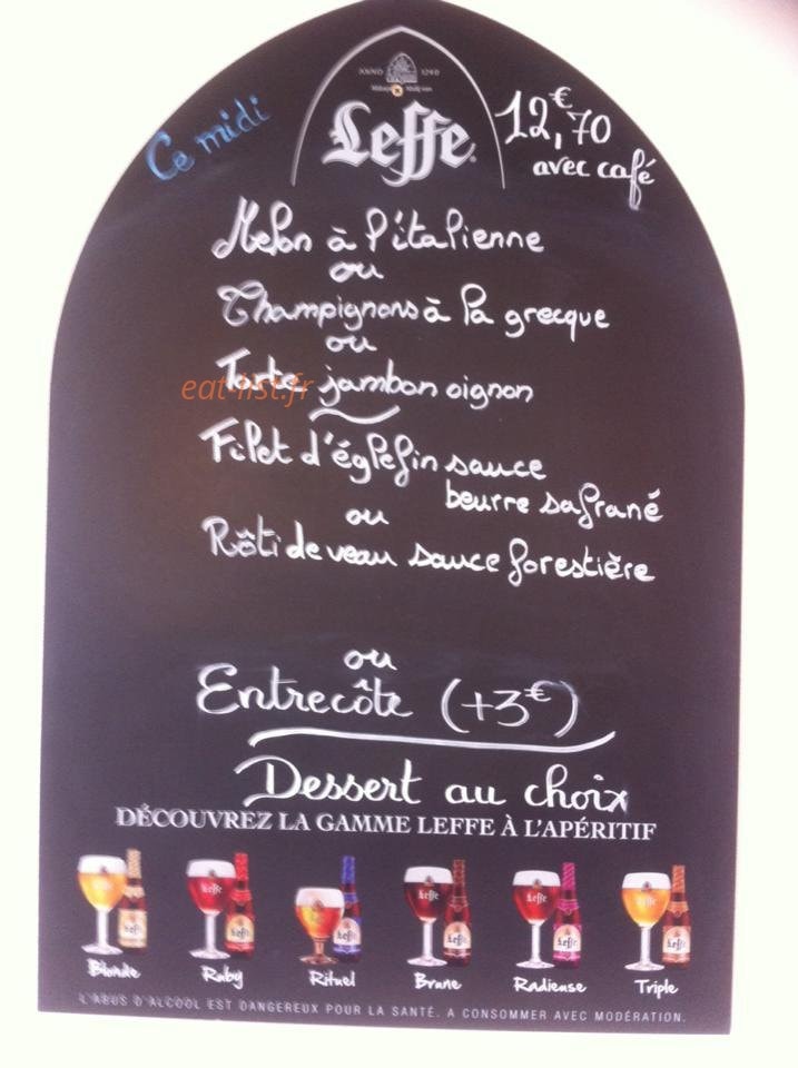 La Fringale — carte page 1