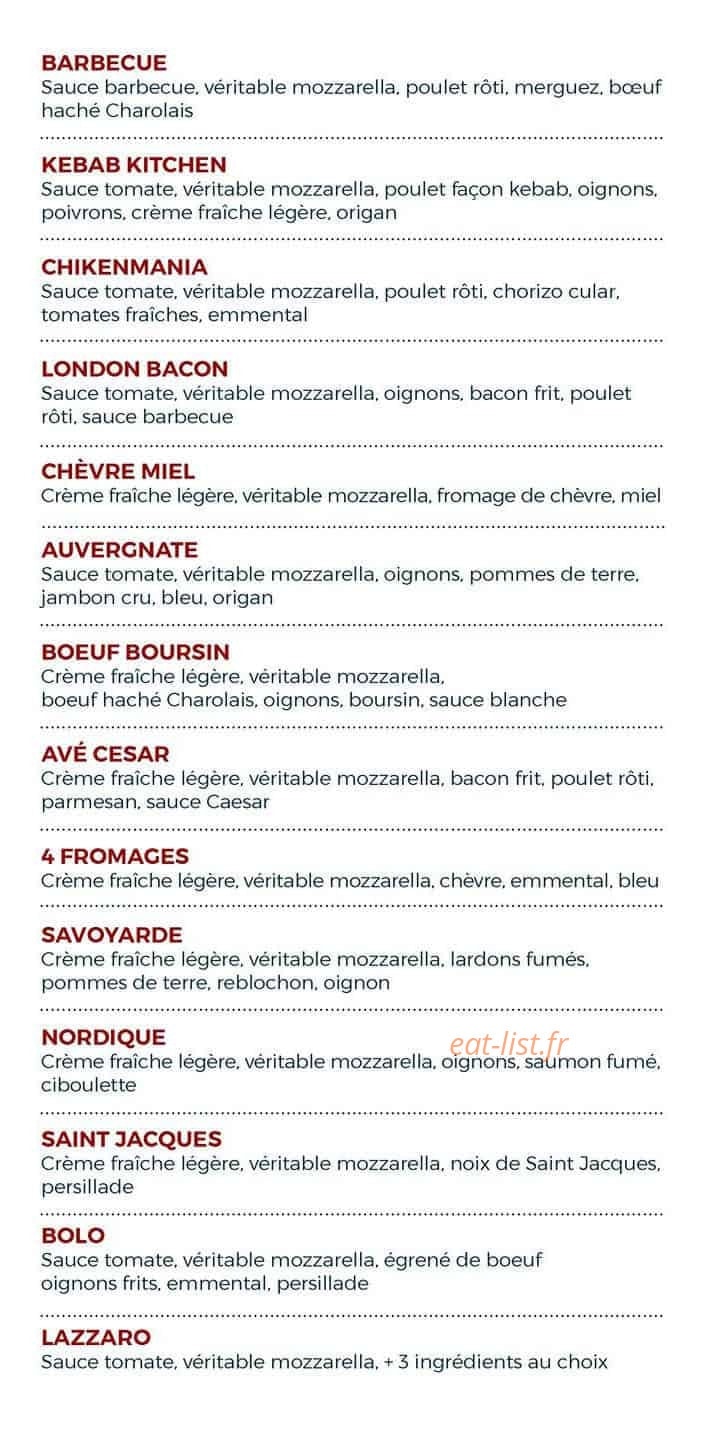 Lazzaro pizza — carte page 3