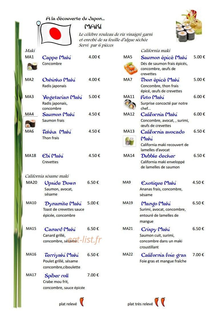 Sawadee — carte page 7