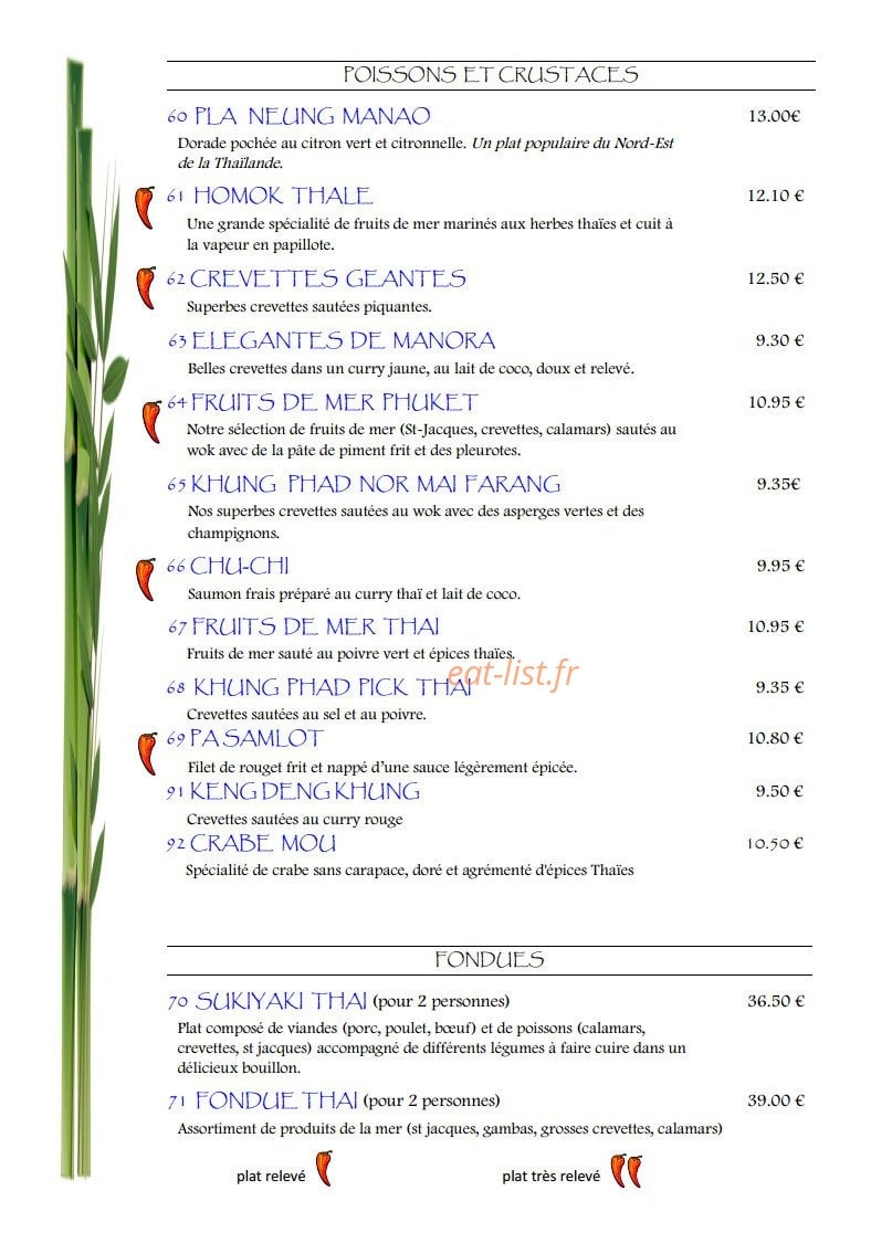 Sawadee — carte page 5