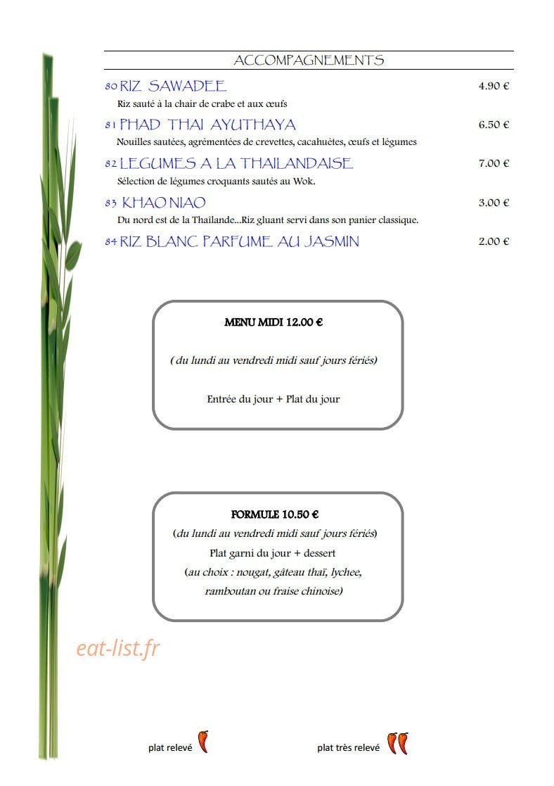 Sawadee — carte page 6