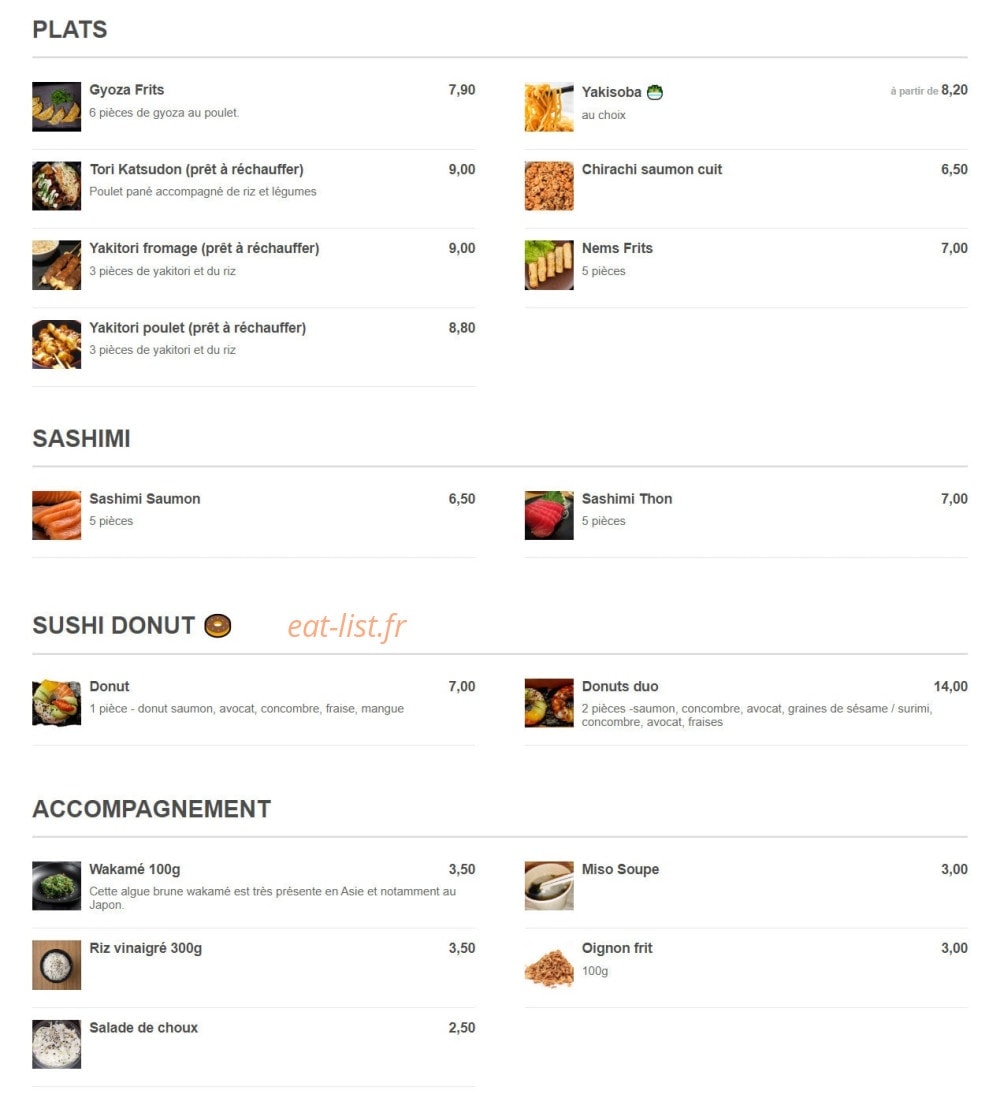 Sushi Subab — carte page 4