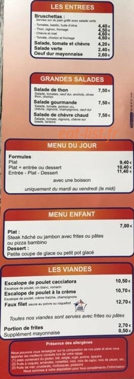 La Cigale — carte page 2