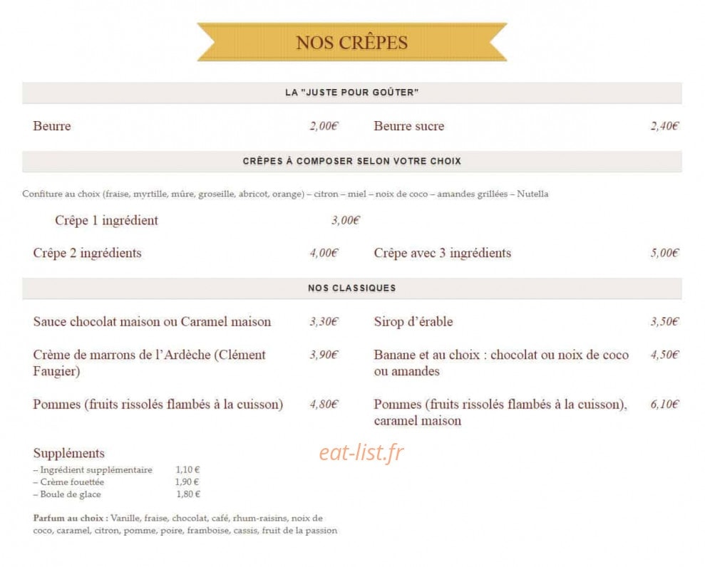 Crêperie Le Vorlen — carte page 5