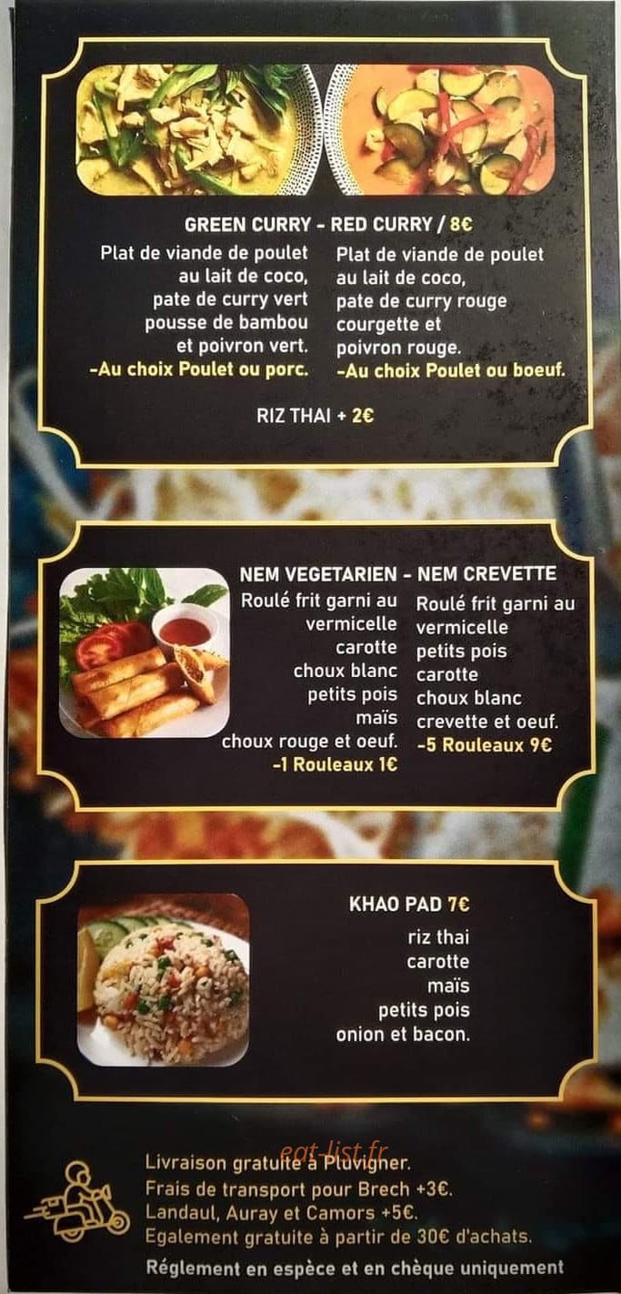 JomThai — carte page 2