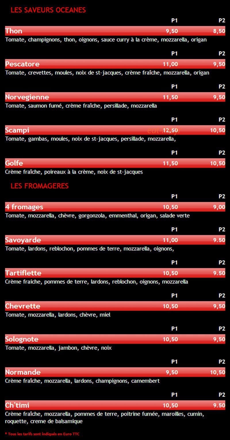 Le Scampi — carte page 3