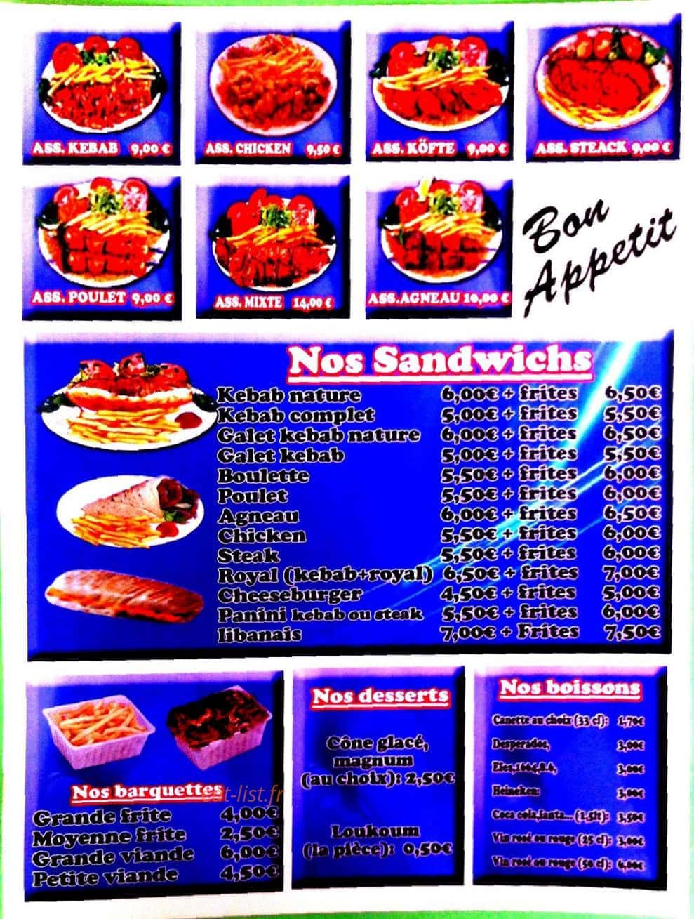 Star Kebab — carte page 2
