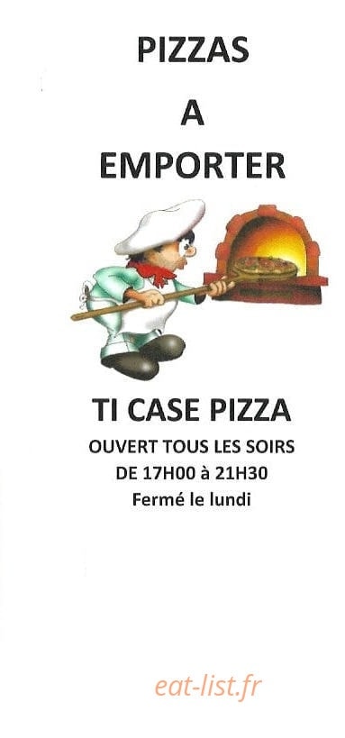 Ti Case Pizza — carte page 1