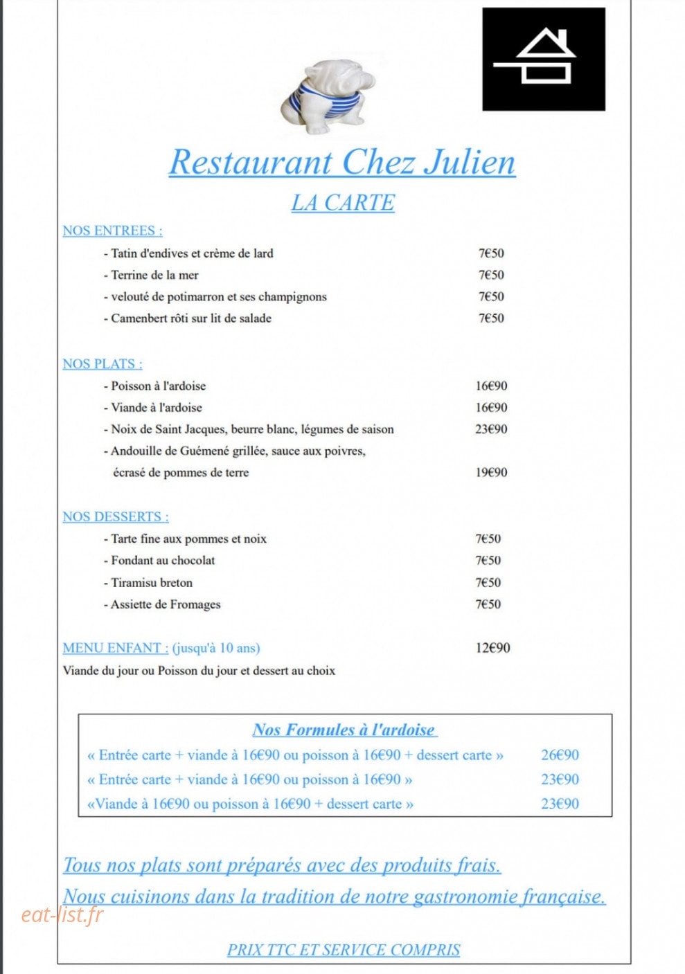 Chez Julien — carte page 1
