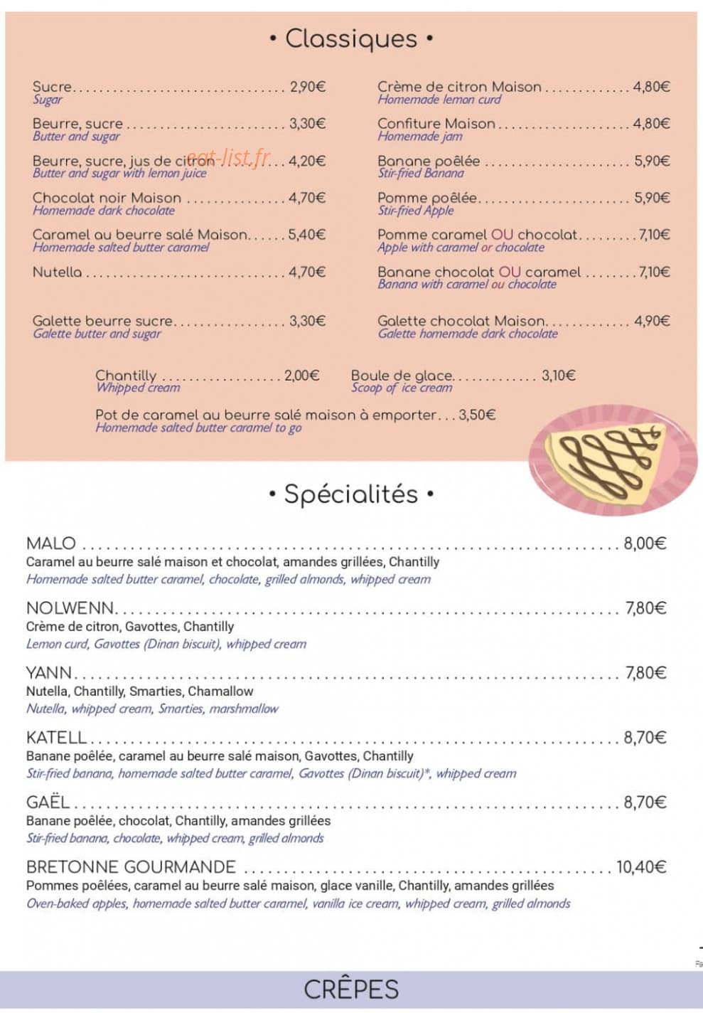 La Bigoudène — carte page 3