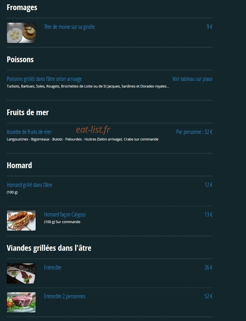 La Calypso — carte page 2