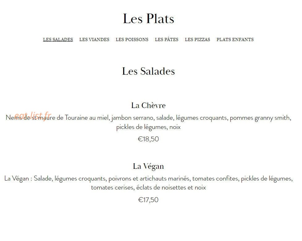 La Sultana — carte page 2