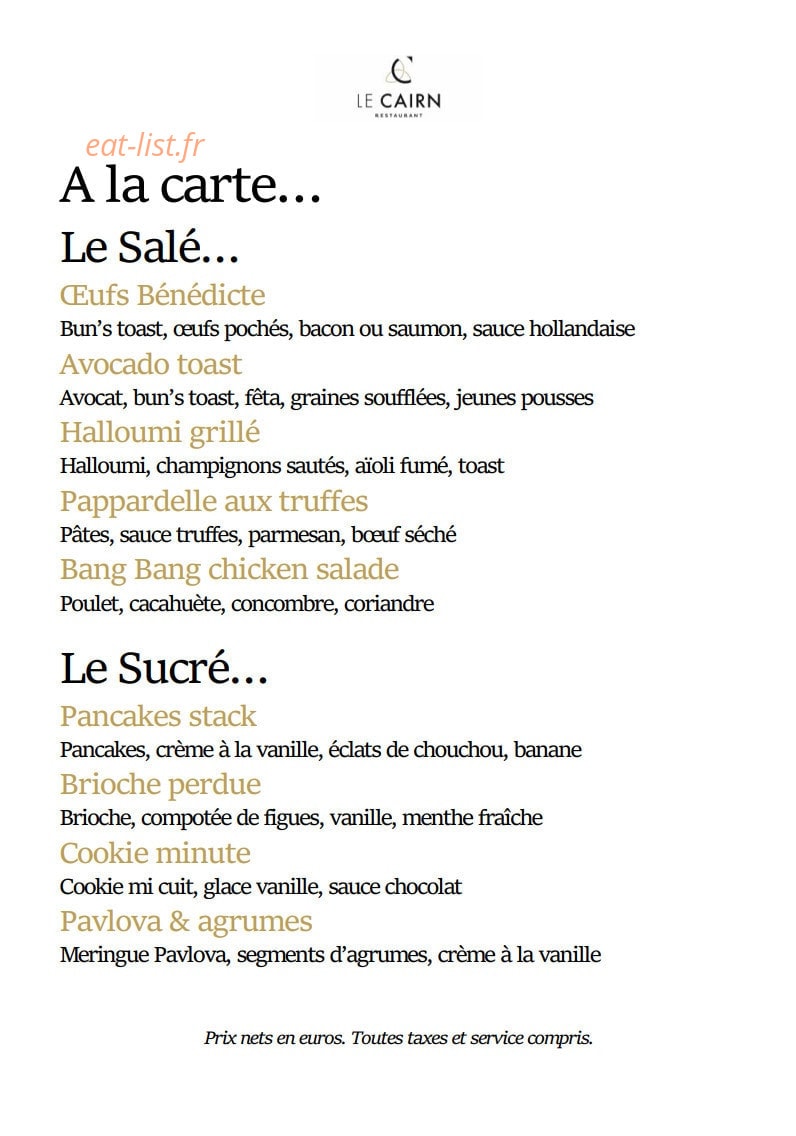 Le Cairn — carte page 6