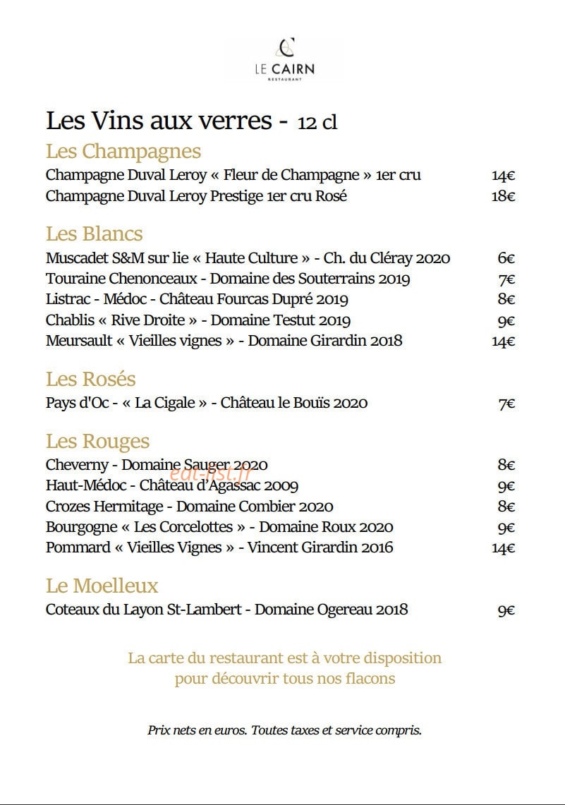 Le Cairn — carte page 7