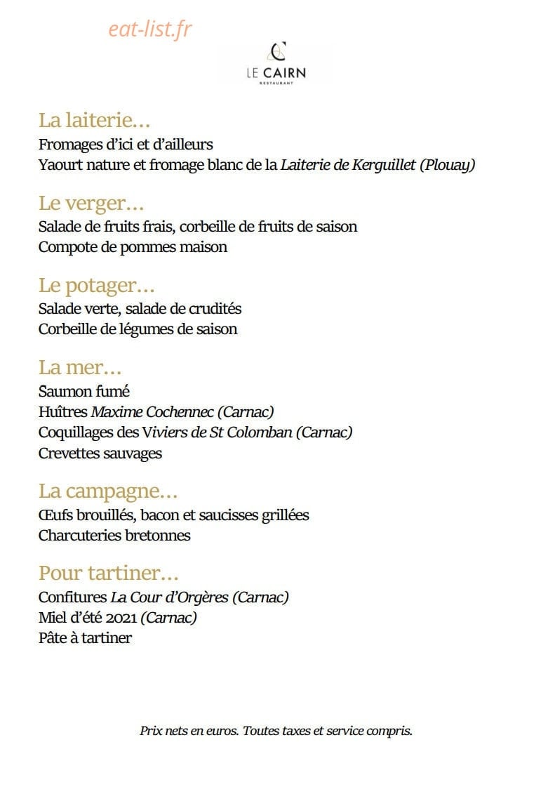 Le Cairn — carte page 5