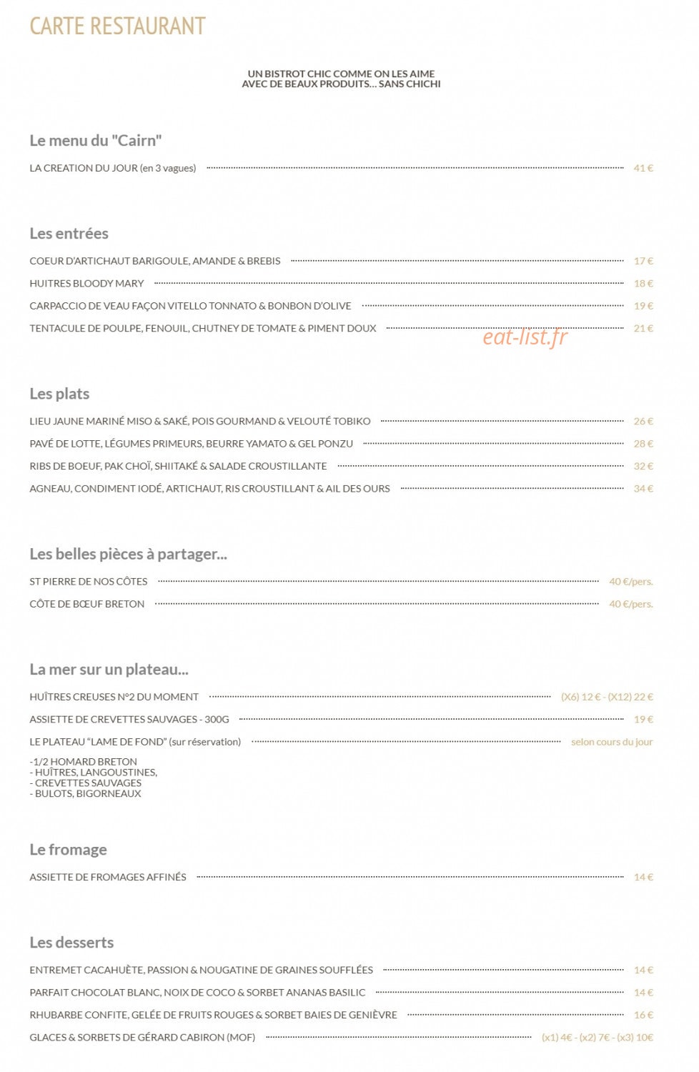 Le Cairn — carte page 2