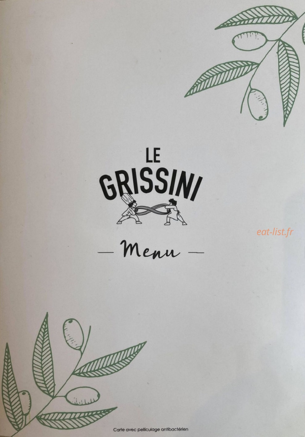 Le Grissini — carte page 1