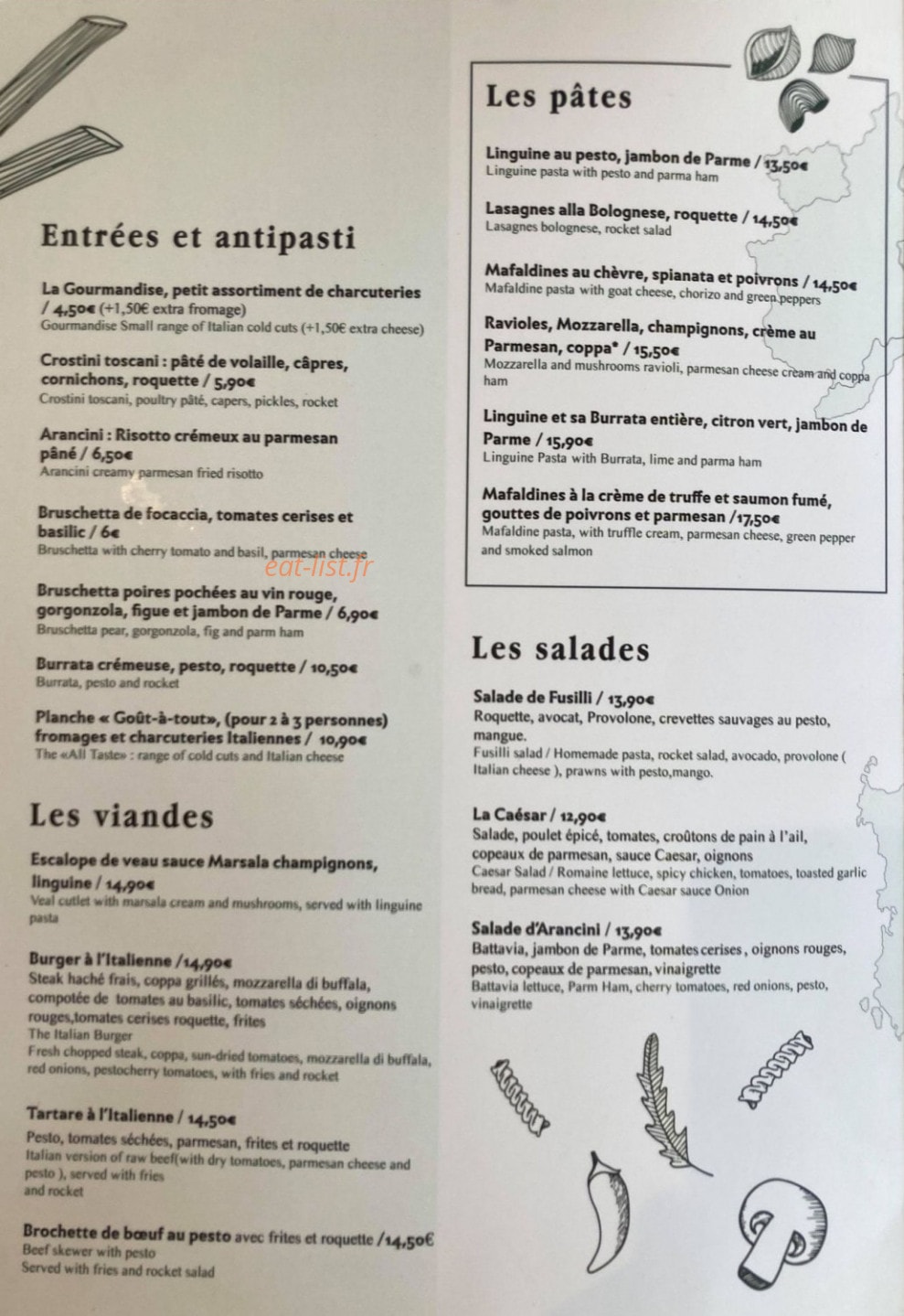 Le Grissini — carte page 2