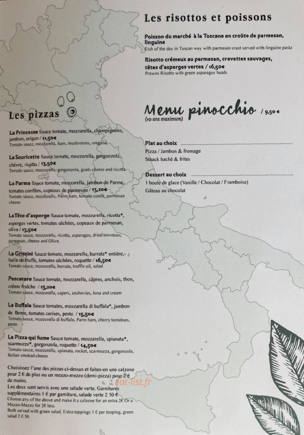 Le Grissini — carte page 3