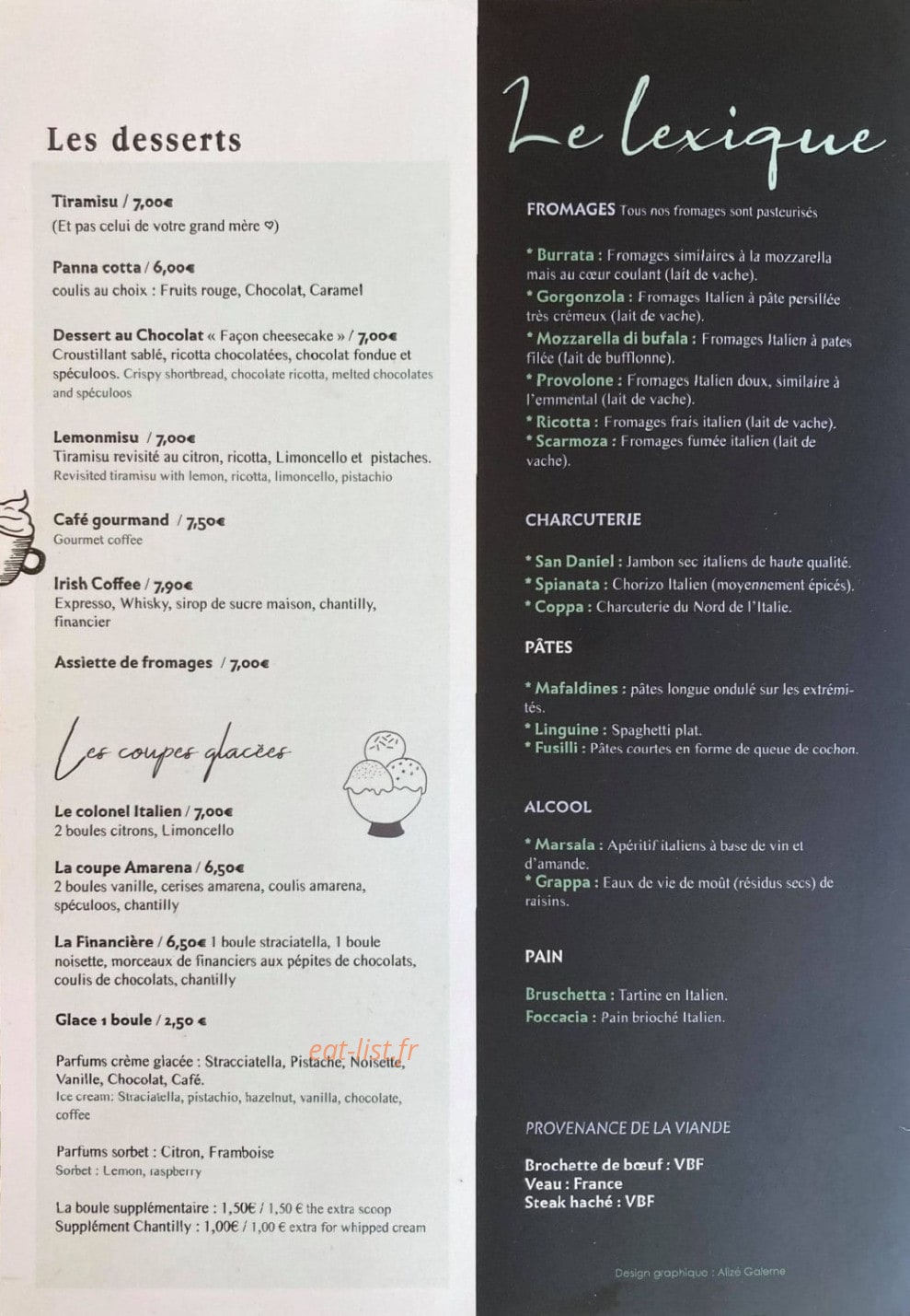 Le Grissini — carte page 4