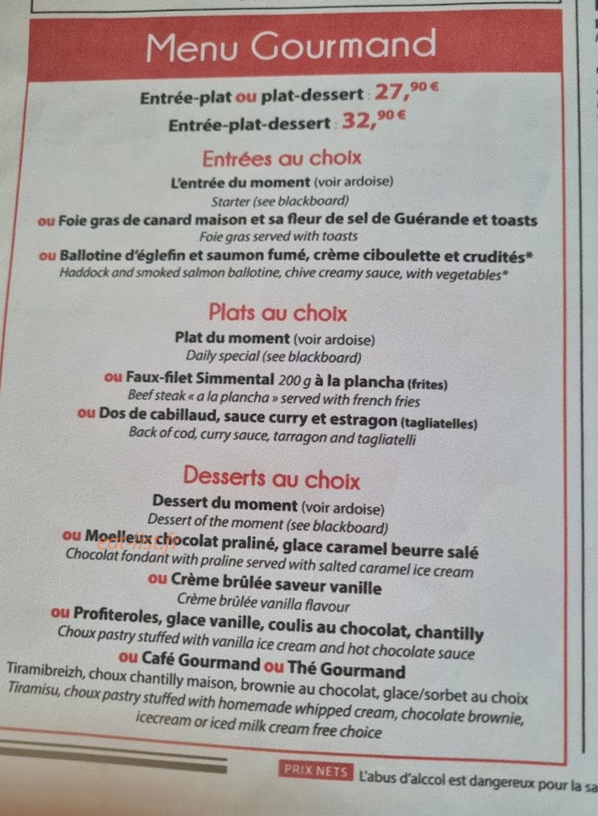 Le Péché Gourmand — carte page 3