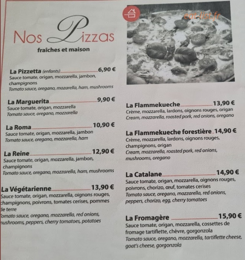 Le Péché Gourmand — carte page 1
