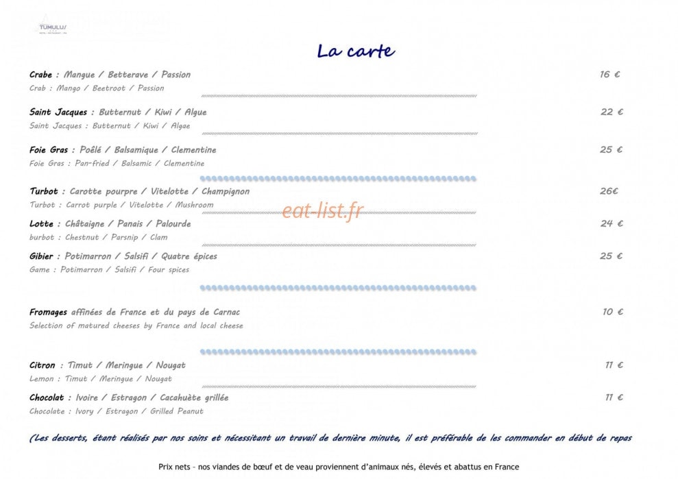 Le Tumulus — carte page 2