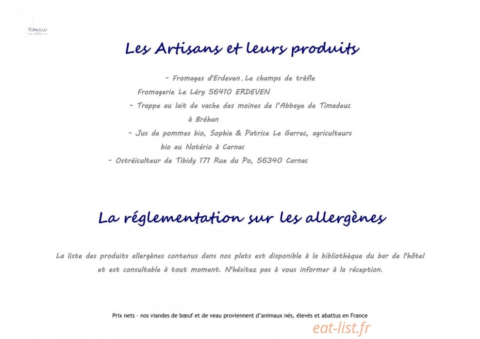 Le Tumulus — carte page 6