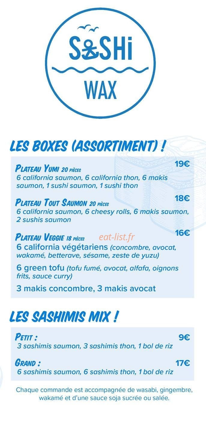 Sushiwax à Carnac - menu et photos