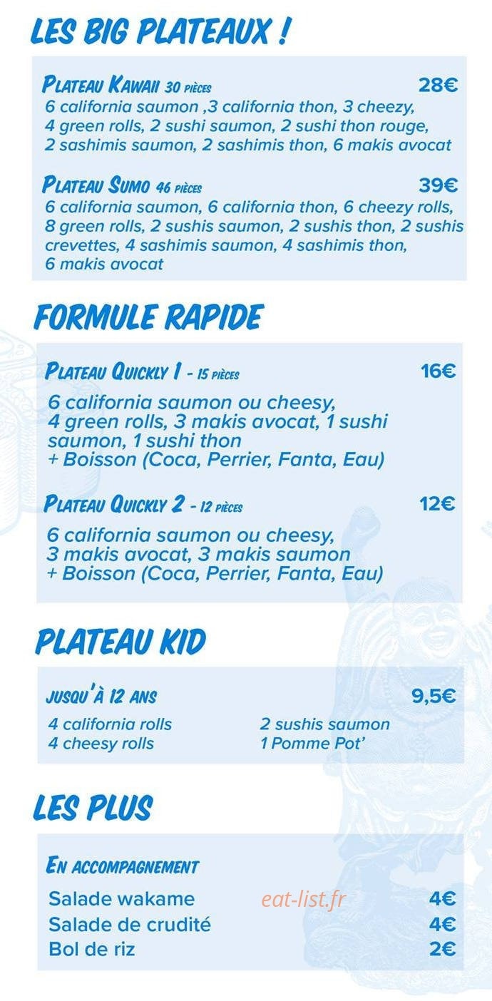 Sushi Wax — carte page 2