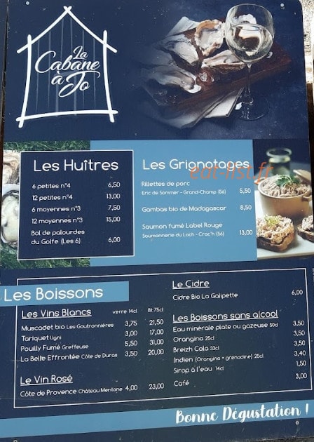 La Cabane à Jo — carte page 1
