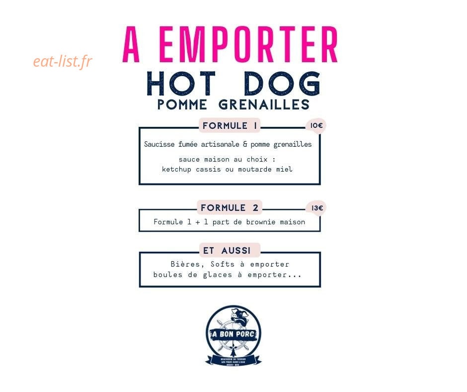 A Bon Porc — carte page 1