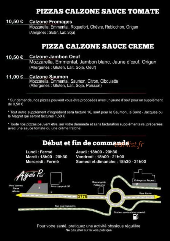 Ayolo Pizz — carte page 4