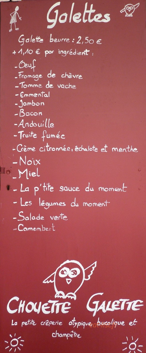 Chouette Galette — carte page 1