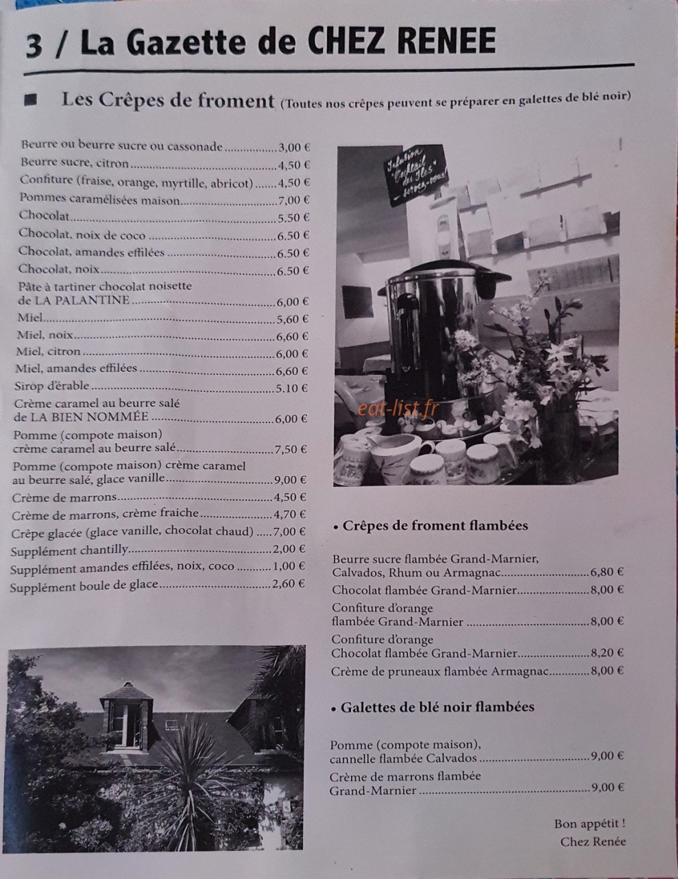 Chez Renée — carte page 1