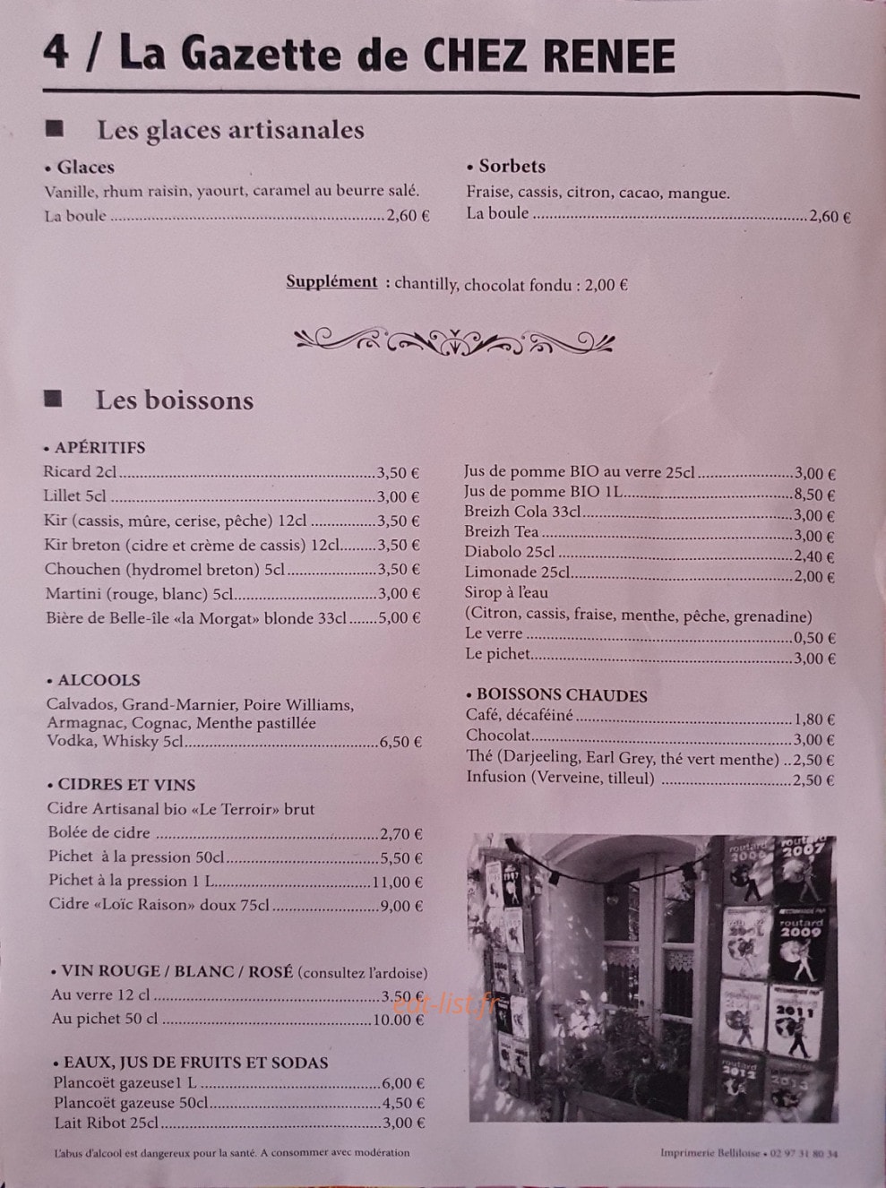 Chez Renée — carte page 3