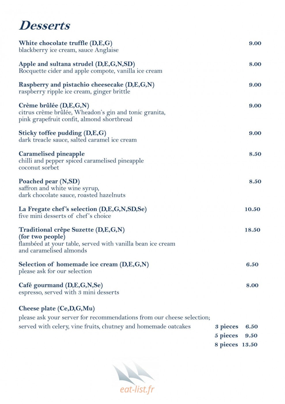 La Frégate Belle Ile — carte page 5