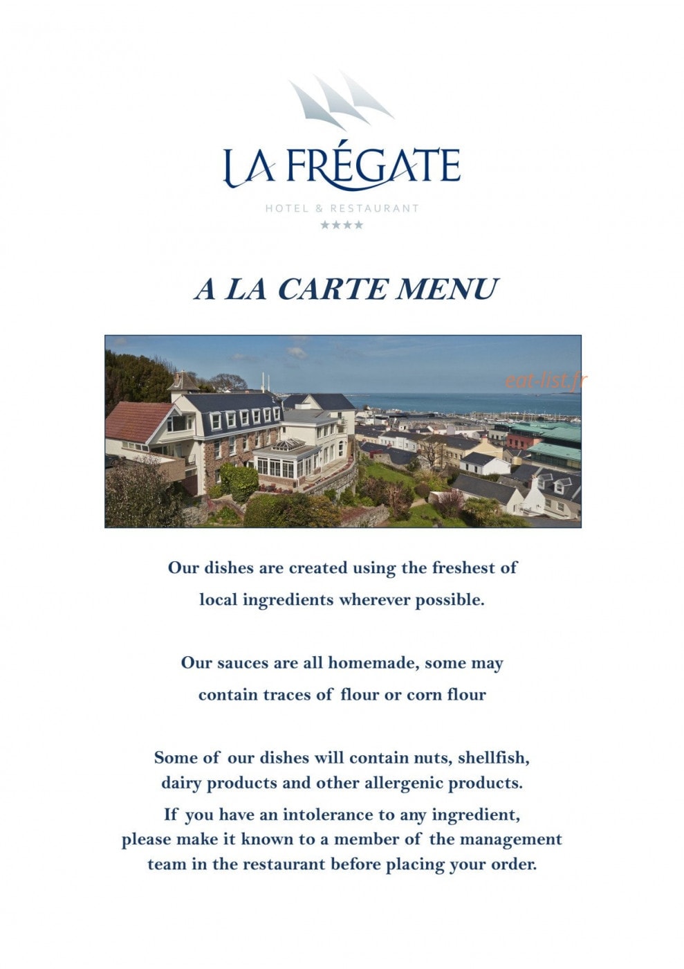 La Frégate Belle Ile — carte page 1