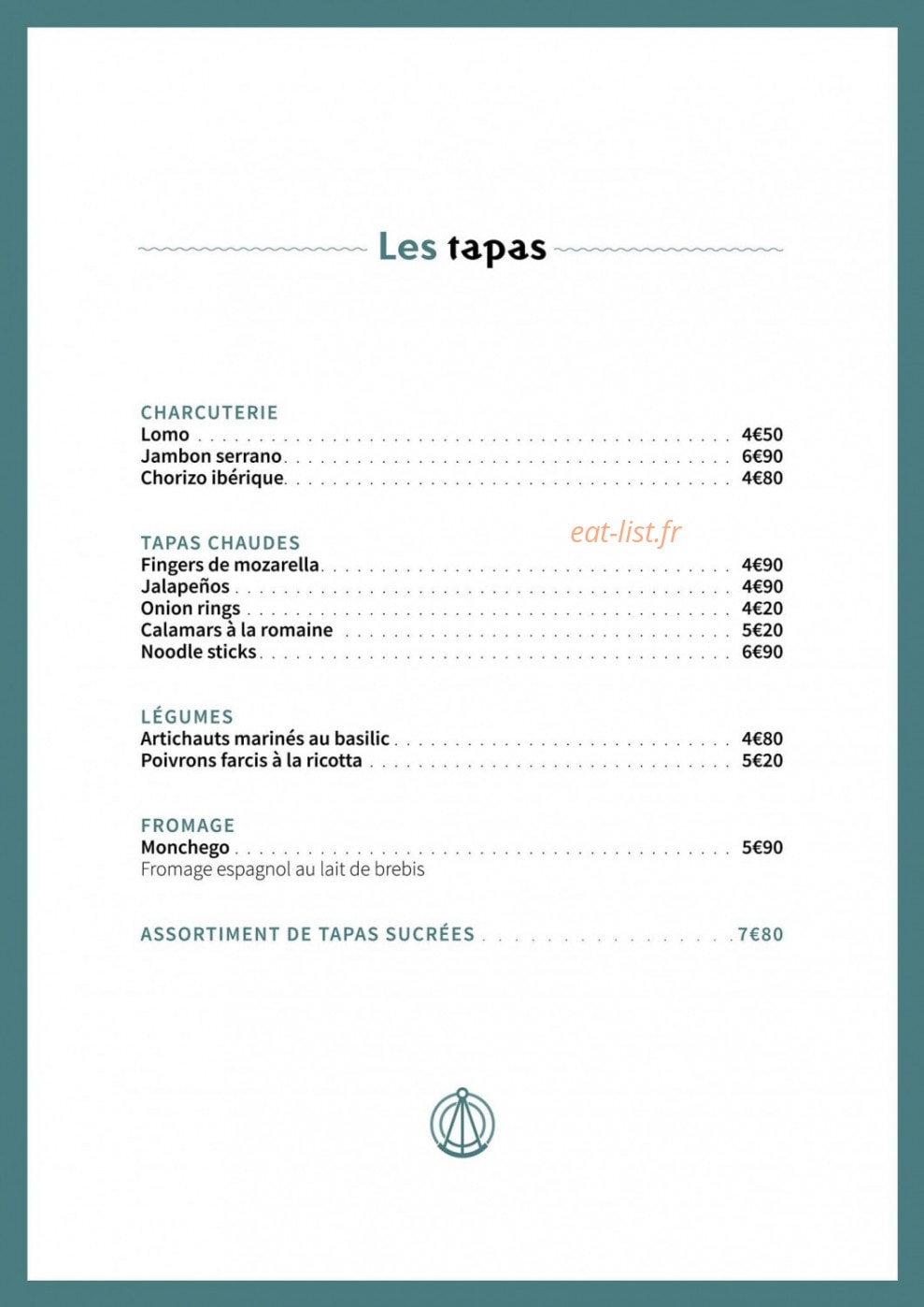 A l'Ouest bistrozza — carte page 6