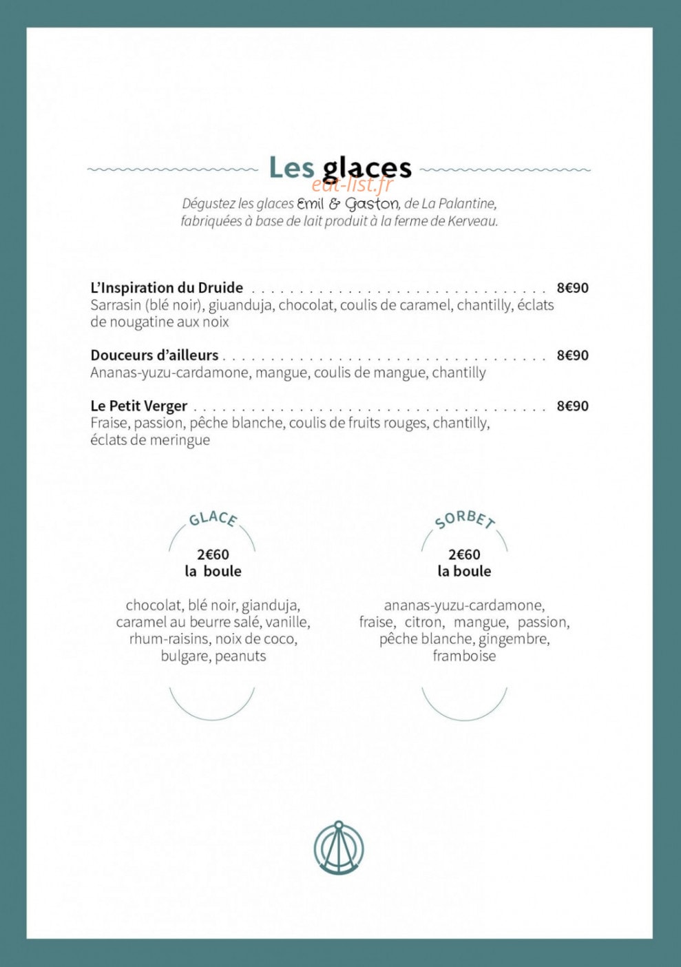 A l'Ouest bistrozza — carte page 8