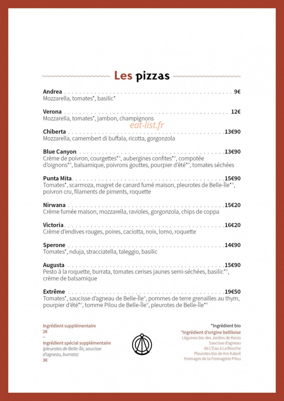 A l'Ouest bistrozza — carte page 5