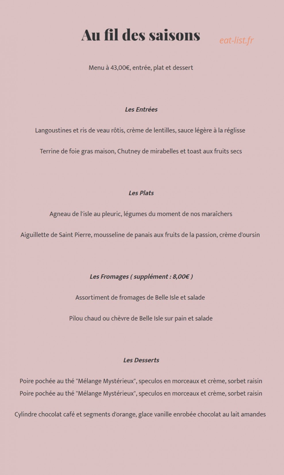 Le Roz Avel — carte page 2