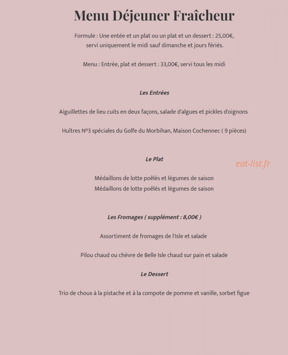 Le Roz Avel — carte page 1