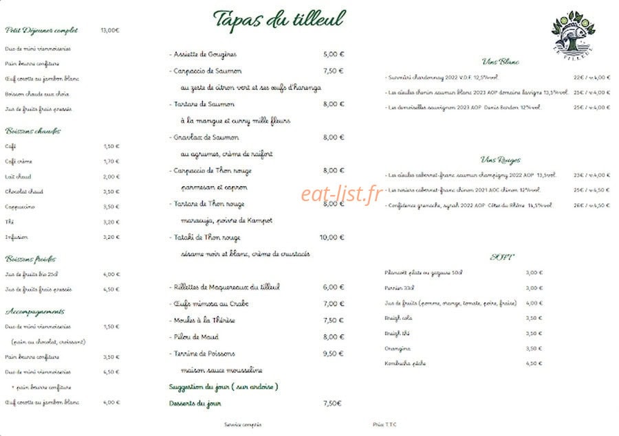 Le Tilleul — carte page 1