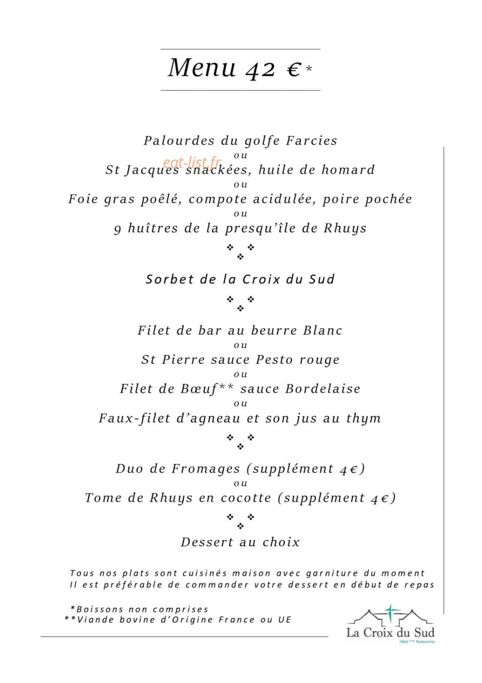 La Croix du Sud — carte page 5