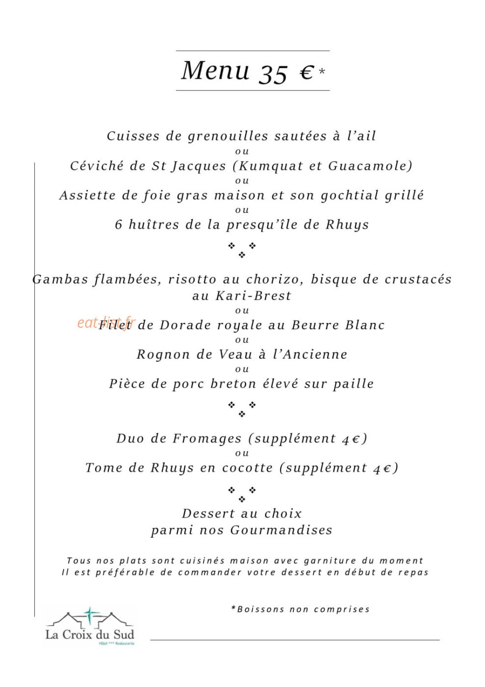 La Croix du Sud — carte page 4