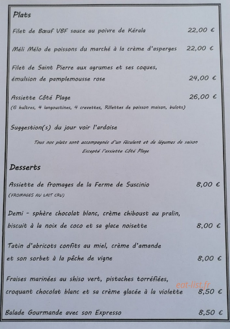 Côté Plage — carte page 2