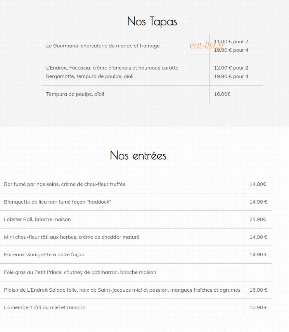 L'endroit — carte page 1