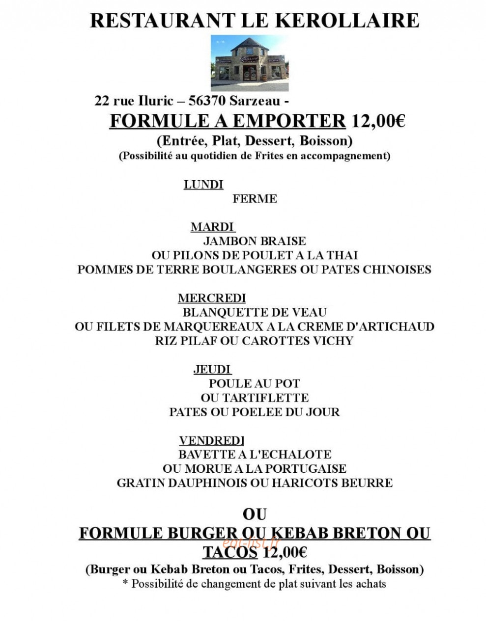 Le Kerollaire — carte page 1