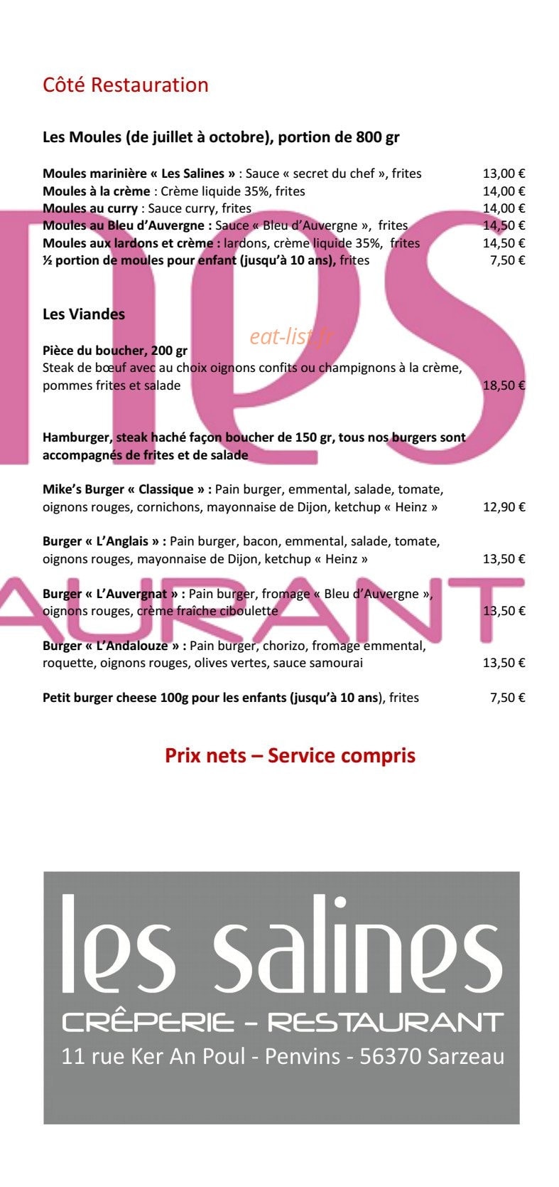 Les Salines Penvins — carte page 4